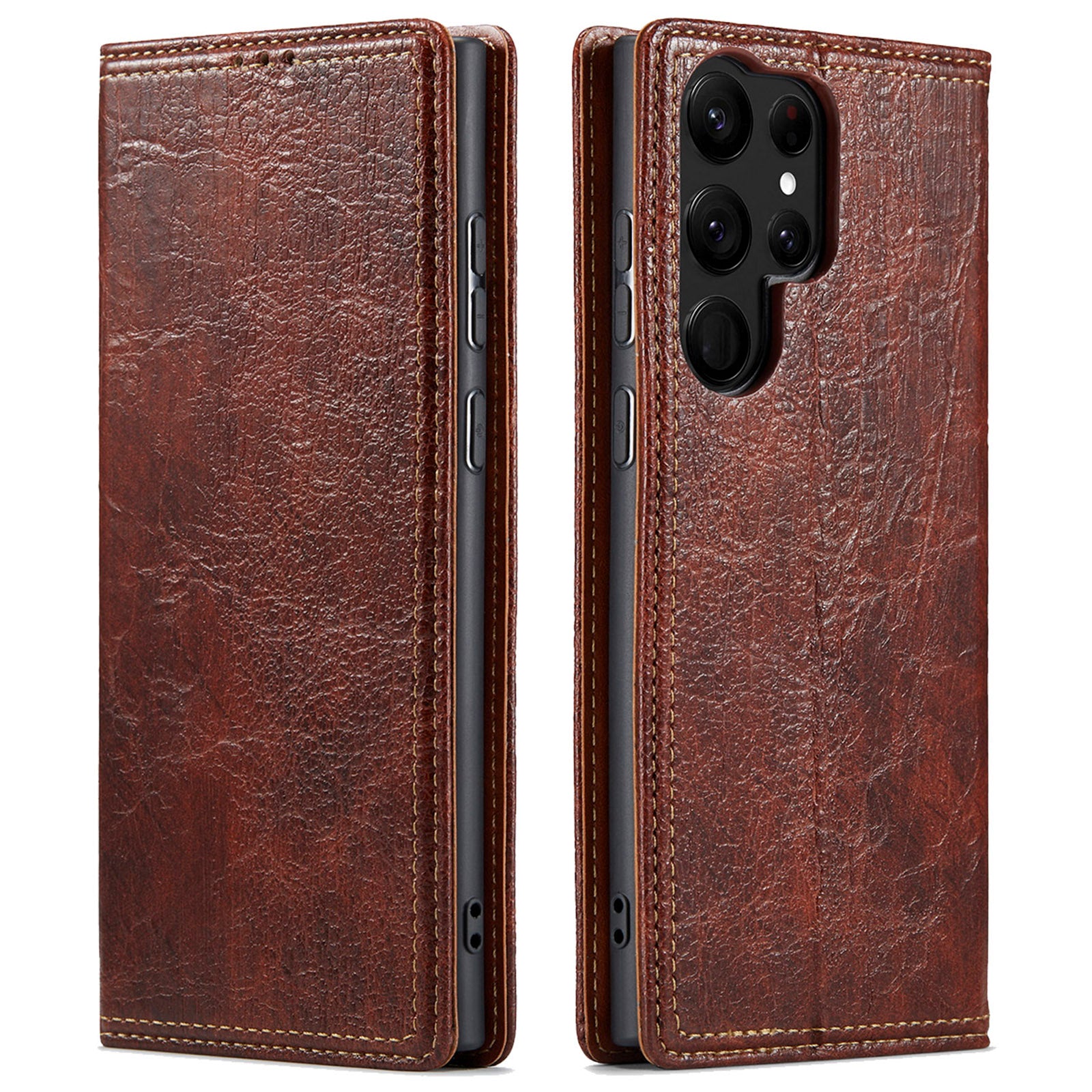 For Samsung Galaxy S23 Ultra Anti-scratch Tree Texture Phone Cover Leather Stand Wallet Phone Case For Samsung Galaxy S23 Ultra Anti-scratch Tree Texture Phone Cover Leather Stand Wallet Phone Case